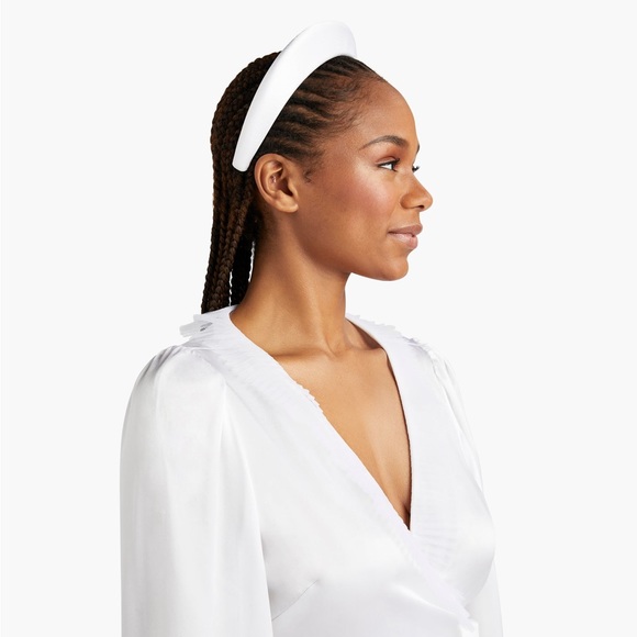 Hill House Halo Headband in White Satin NEW main image 5